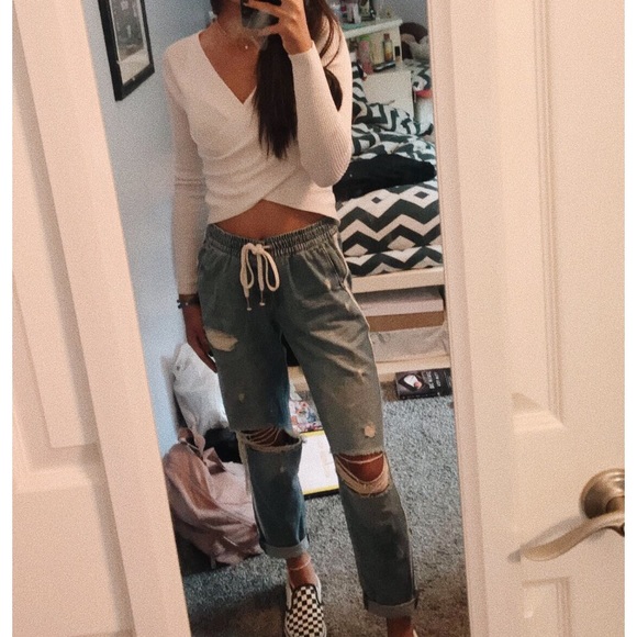Garage Denim - Garage ripped mom jeans